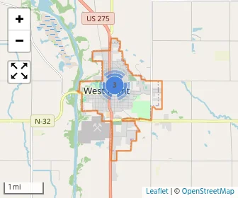 Area schools map